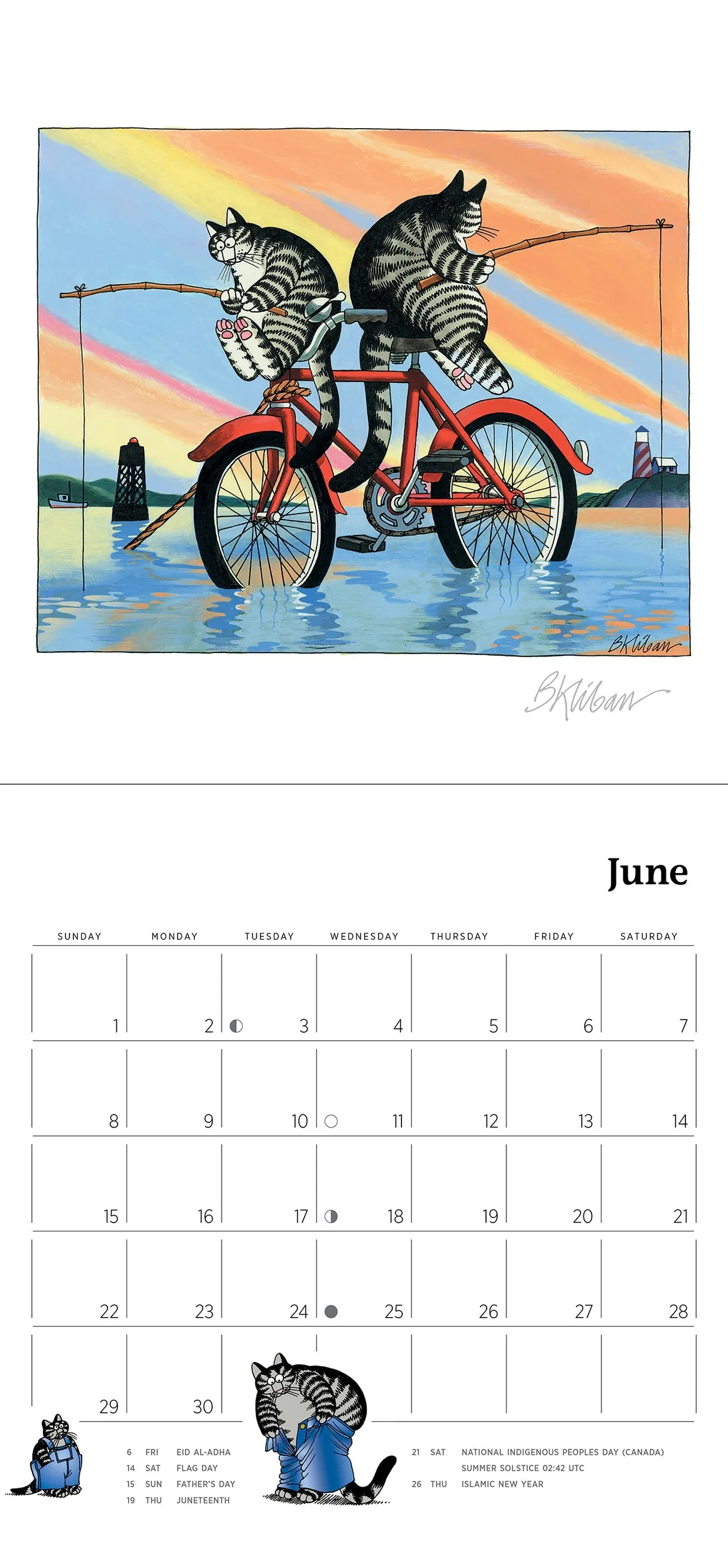 B. Kliban Cat Calendar 2025 Mini Wall Calendar