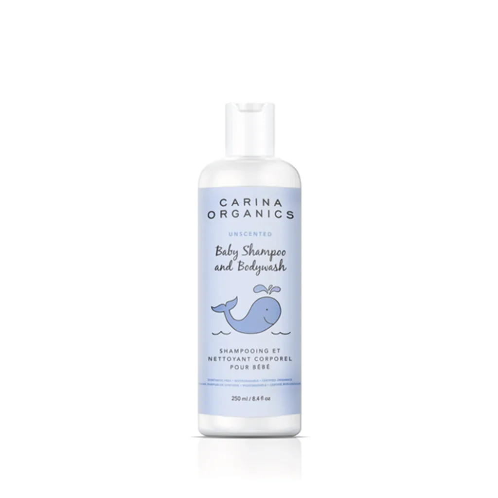 Baby Shampoo & Body wash Unscented 250ml - Carina Organics