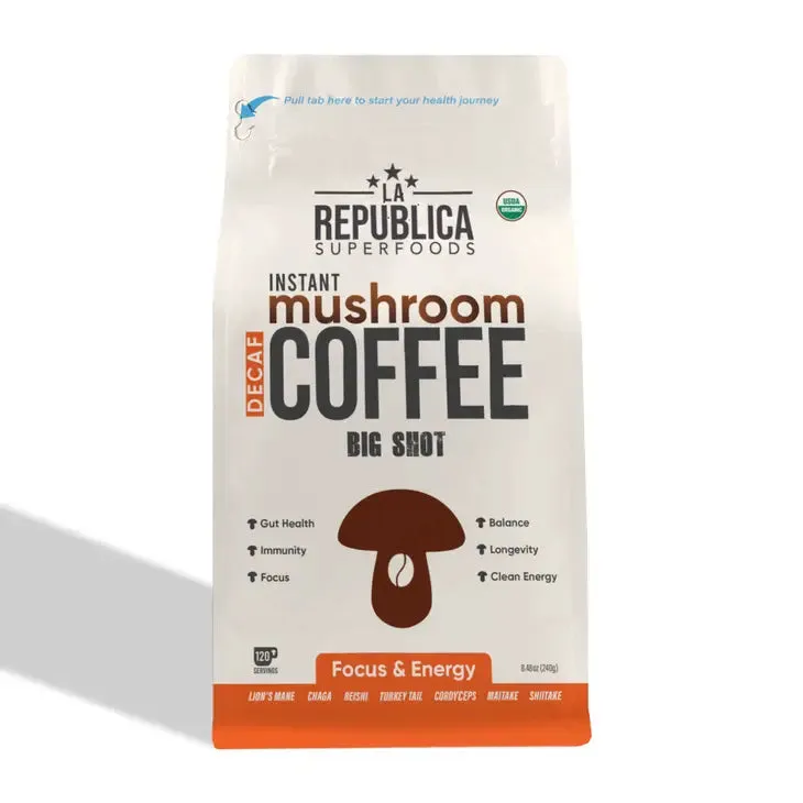 Big Shot instant Decaf 7 mushroom coffee  240g -  La Republica