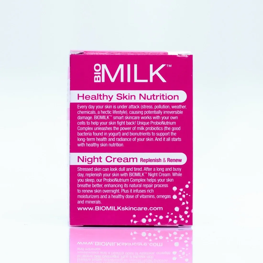 BIOMILK Probiotic Skincare Replenish and Renew Night Cream Moisturizer, 100% Natural Probiotics and Superfoods for Healthy Skin Nutrition, 1.7 oz.