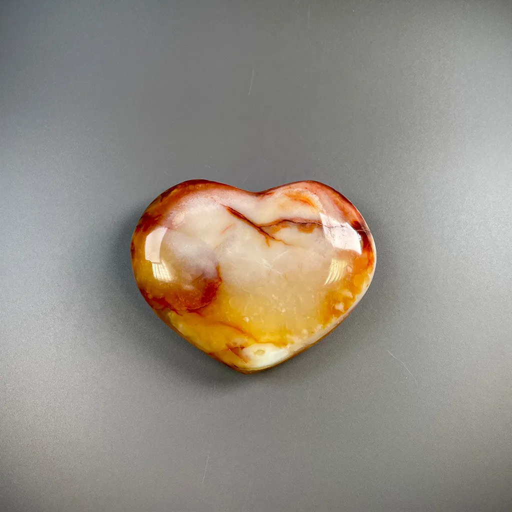 Carnelian Orange Crystal Hearts - Ethically Sourced