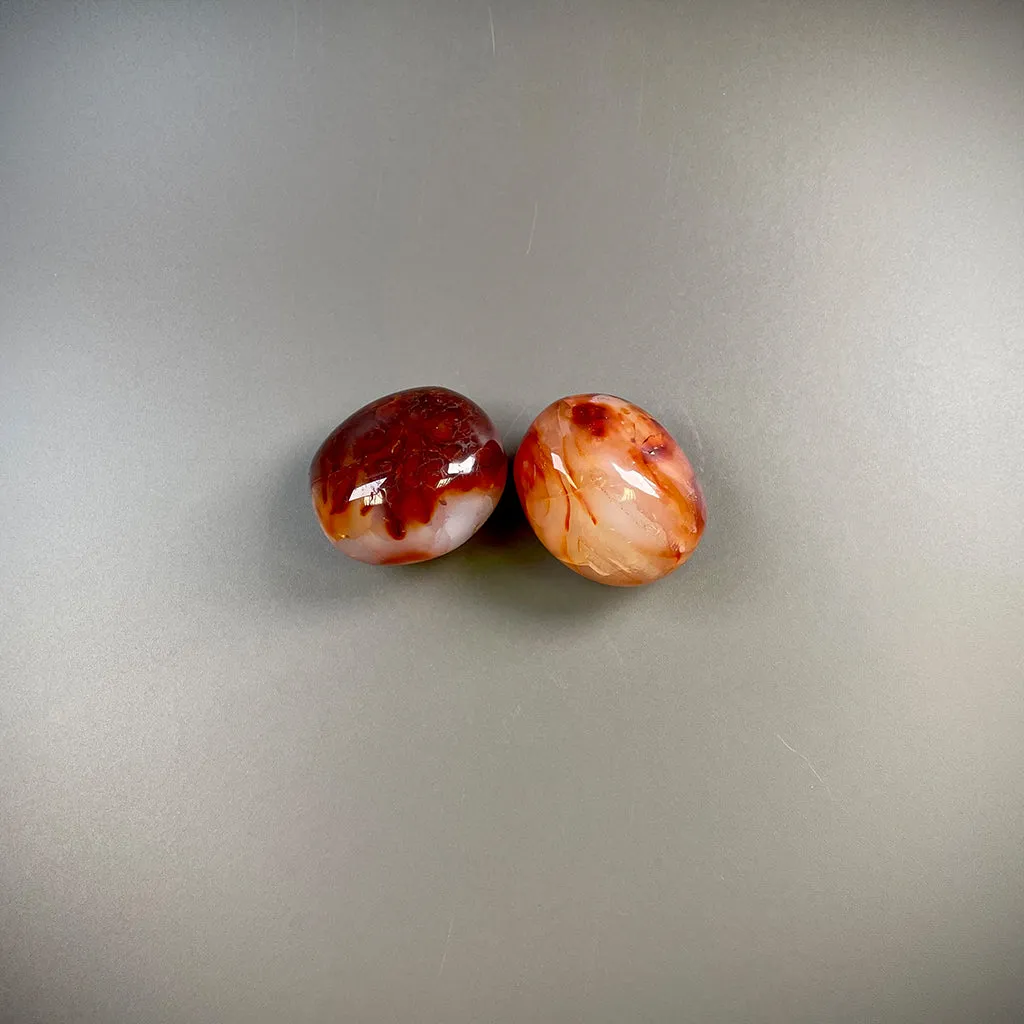 Carnelian Orange Crystal Palm Stones - Ethically Sourced