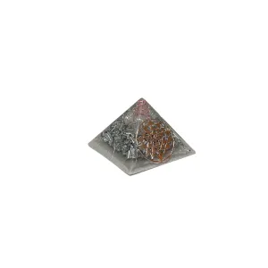 Celenite & Quartz Orgonite Pyramid Small - Energy Healing