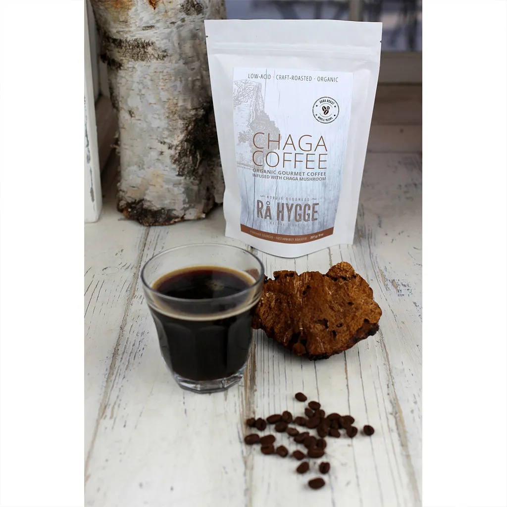 Chaga Mushroom Low Acid Filter Ground Coffee 8oz 227g - Ra Hygge