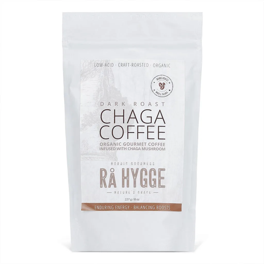 Chaga Mushroom Low Acid Filter Ground Coffee 8oz 227g - Ra Hygge