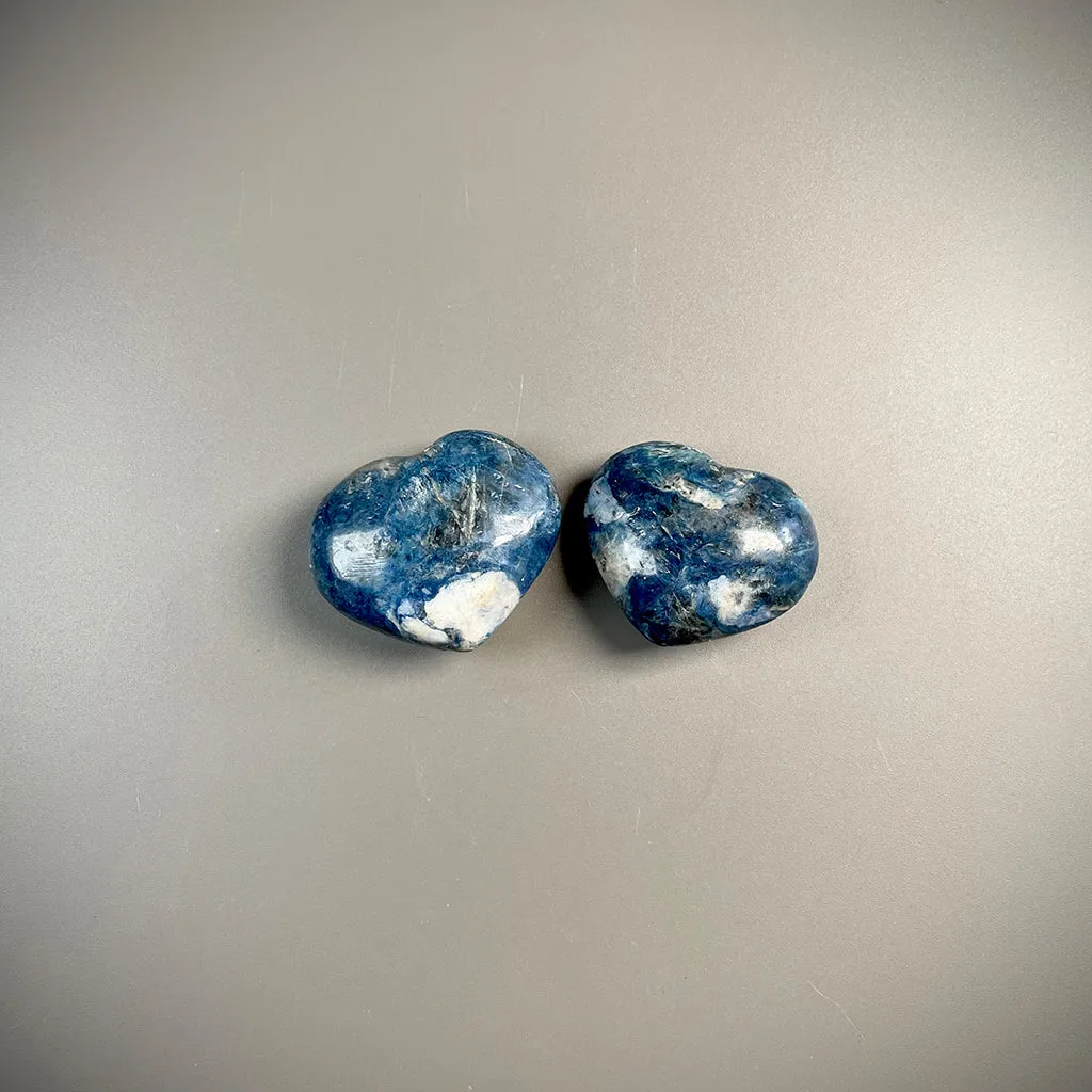 Dumortierite Crystal Hearts