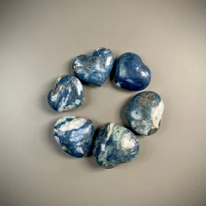 Dumortierite Crystal Hearts