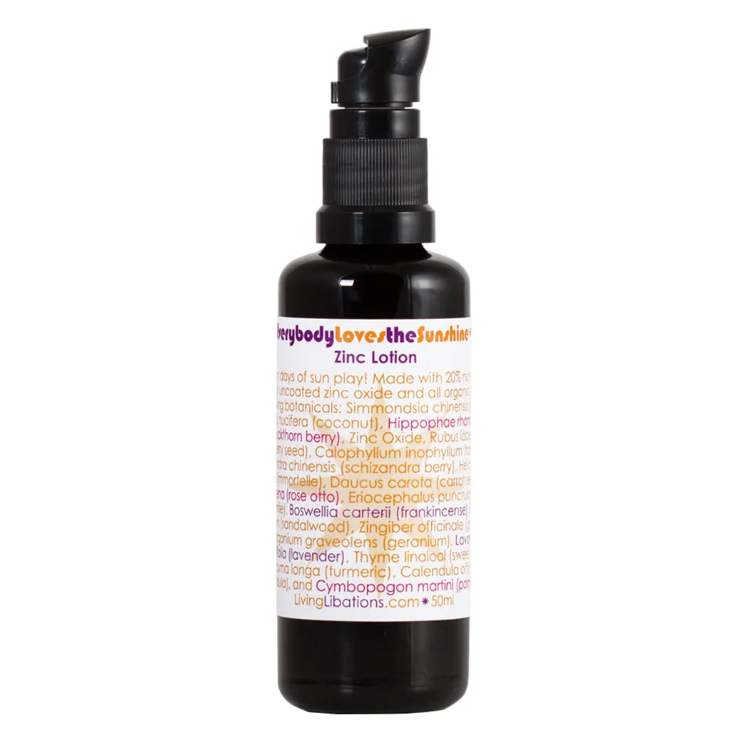 Everybody Loves The Sunshine with Zinc Lotion - Living Libations