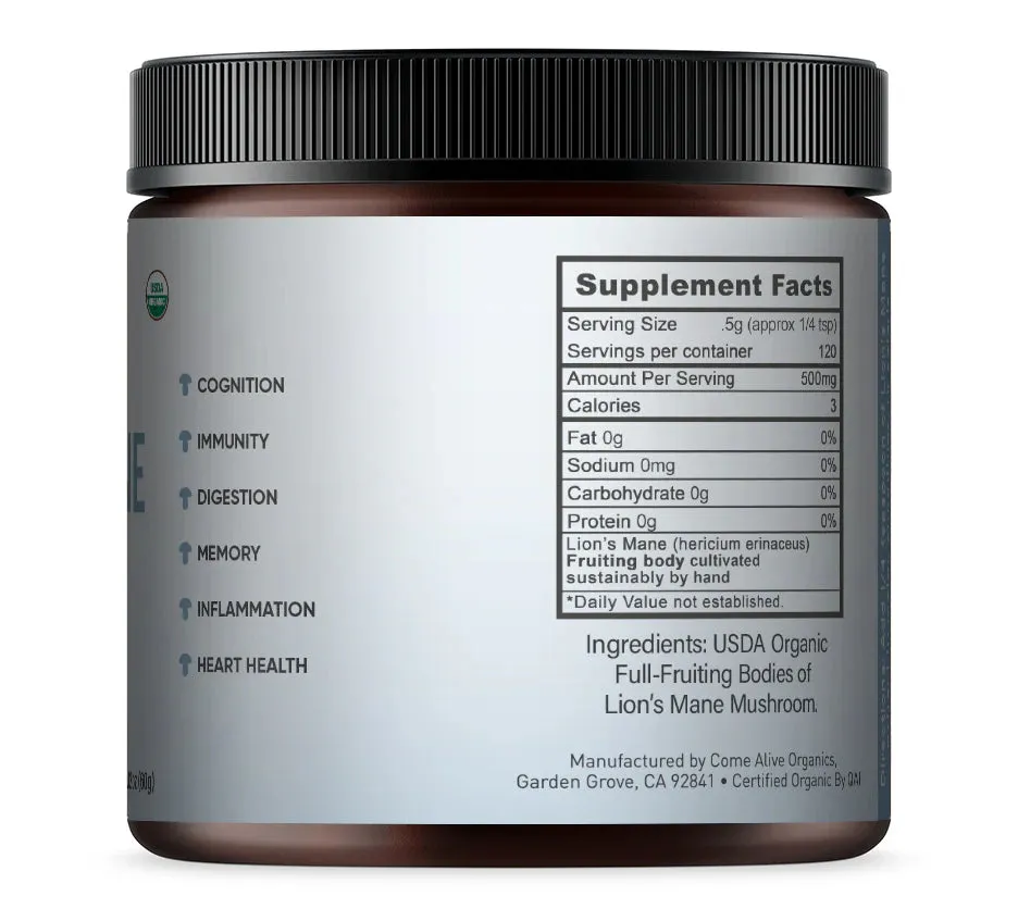 Focus  Lion's Mane Mushroom Powder - La Republica