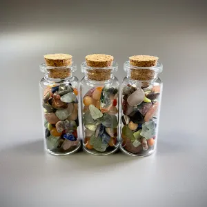 Gemstone Crystal Large Wishing Bottles x 3 - Confetti Mix