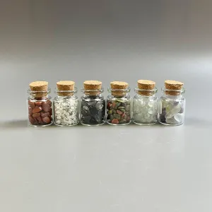 Gemstone Crystal Wishing Bottle Set of Six 5mls - Set 3