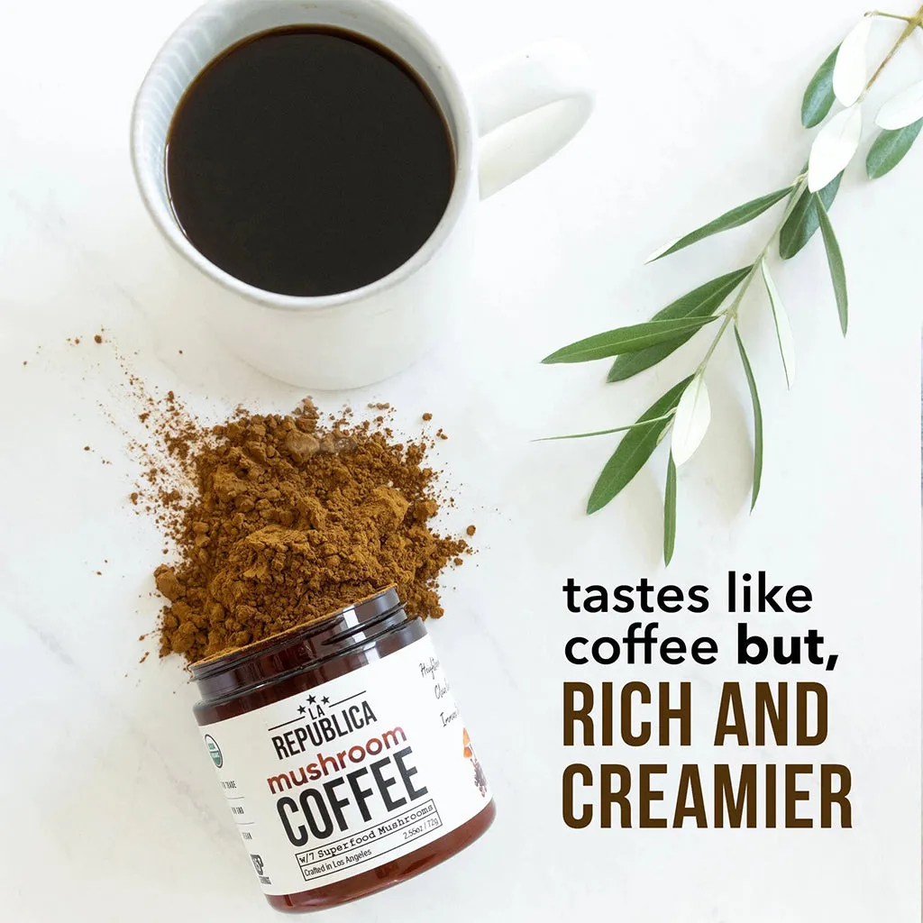 Instant 7 Mushroom Coffee -  La Republica