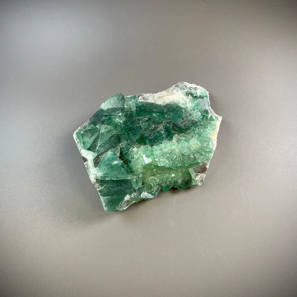 Large Raw Green Cubic Flourite Clusters