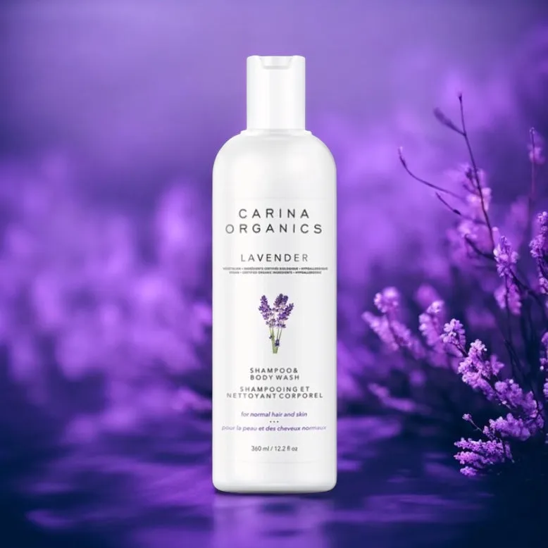 Lavender Shampoo And Body Wash 360ml - Carina Organics