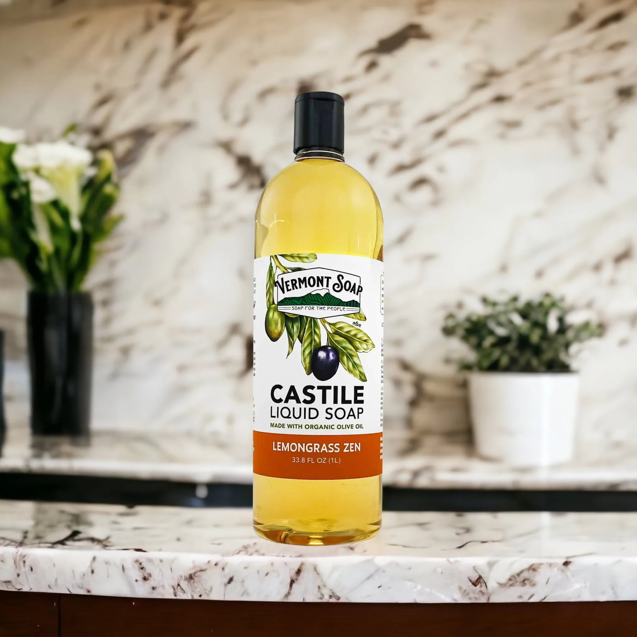 Lemongrass Zen Castile Liquid Soap - Vermont Soap