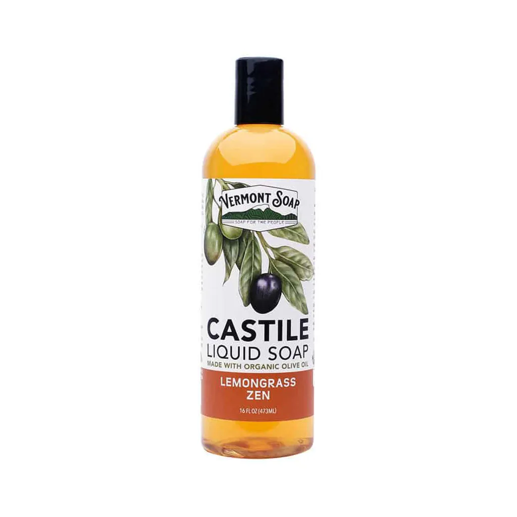 Lemongrass Zen Castile Liquid Soap - Vermont Soap