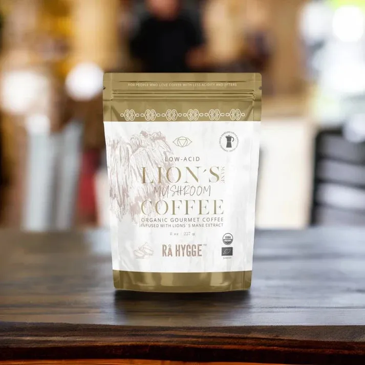 Lion's Mane Mushroom Coffee Espresso ground 227 g / 8 oz - Ra Hygge