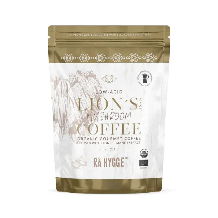 Lion's Mane Mushroom Coffee Espresso ground 227 g / 8 oz - Ra Hygge