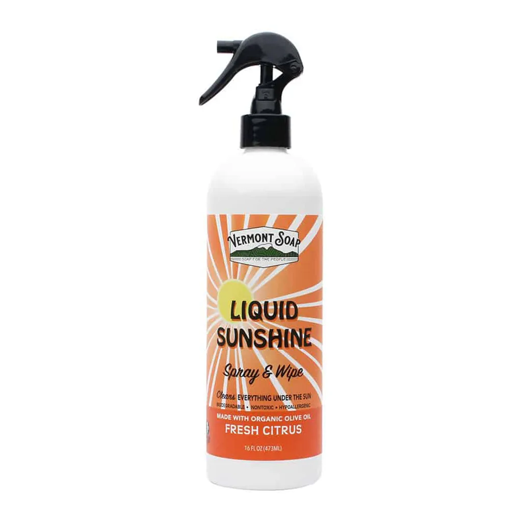 Liquid Sunshine Spray & Wipe Surface Cleaner - Vermont Soap