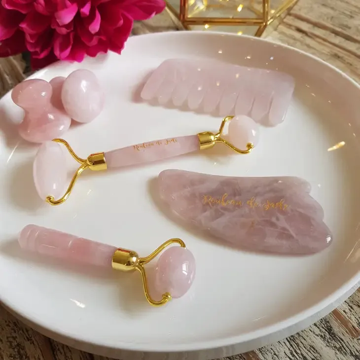 Mini Anti Aging Travel Jade Roller - Pink Quartz