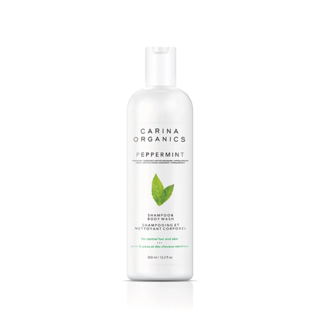 Peppermint Shampoo And Body Wash 360ml - Carina Organics