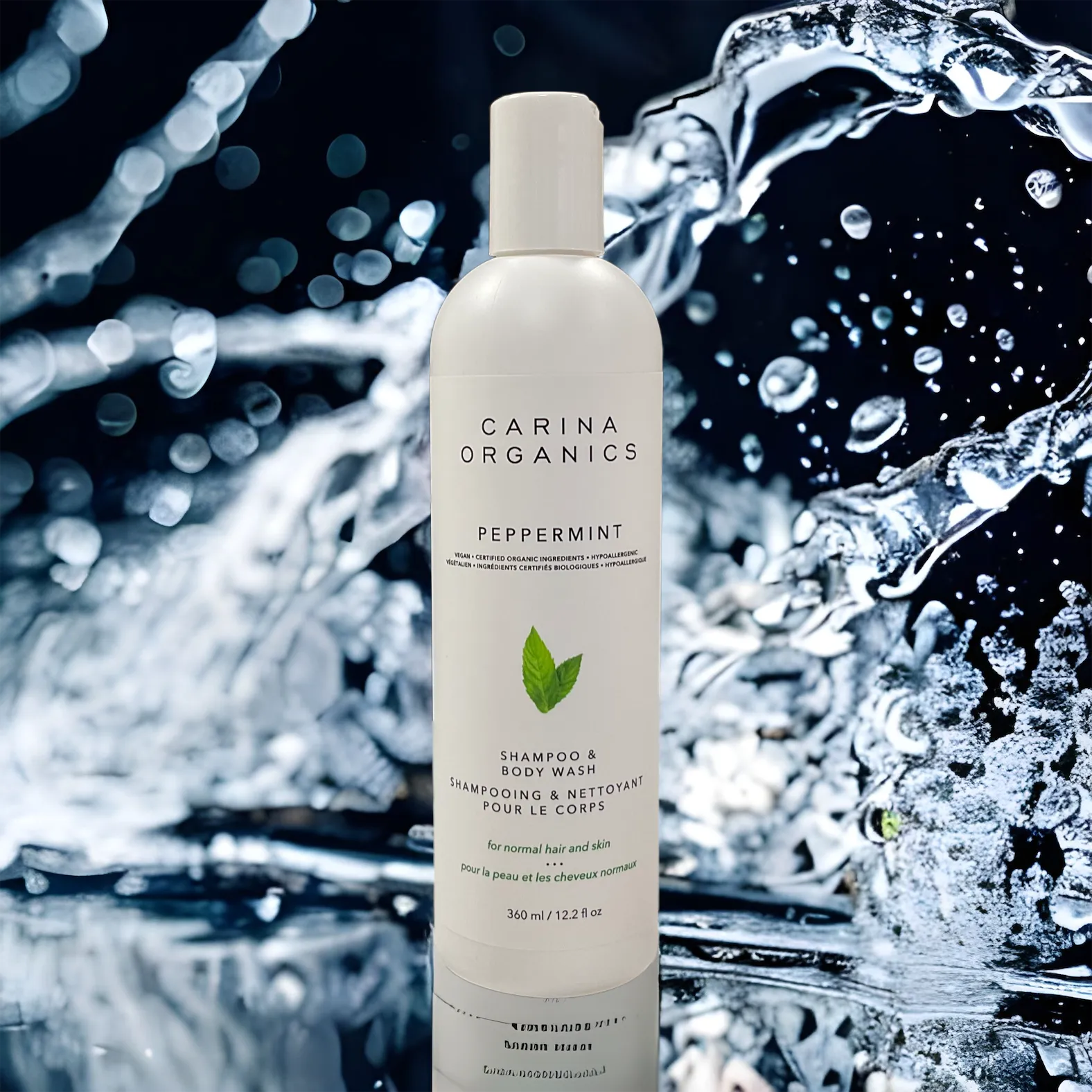 Peppermint Shampoo And Body Wash 360ml - Carina Organics