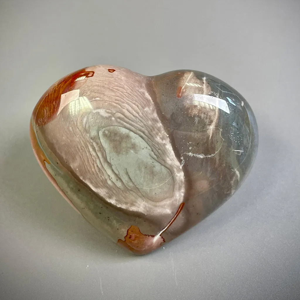 Polychrome Jasper Heart Large