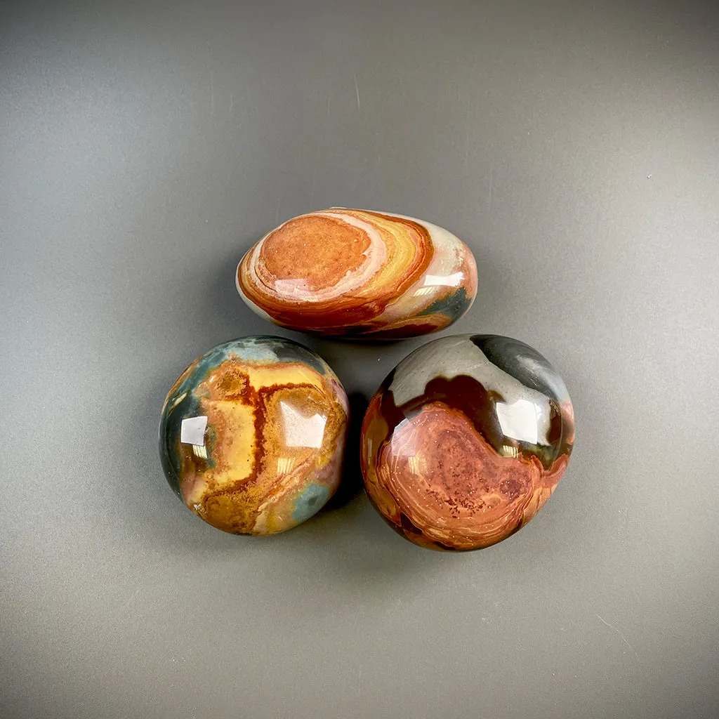 Polychrome Jasper Palm Stone