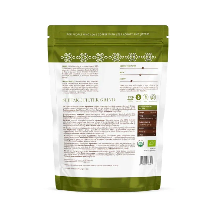 Shiitake Mushroom Coffee Filter ground 227 g / 8 oz - Ra Hygge