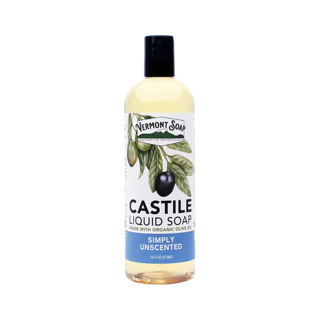 Simply Unscented Castile Liquid Soap - Vermont Soap