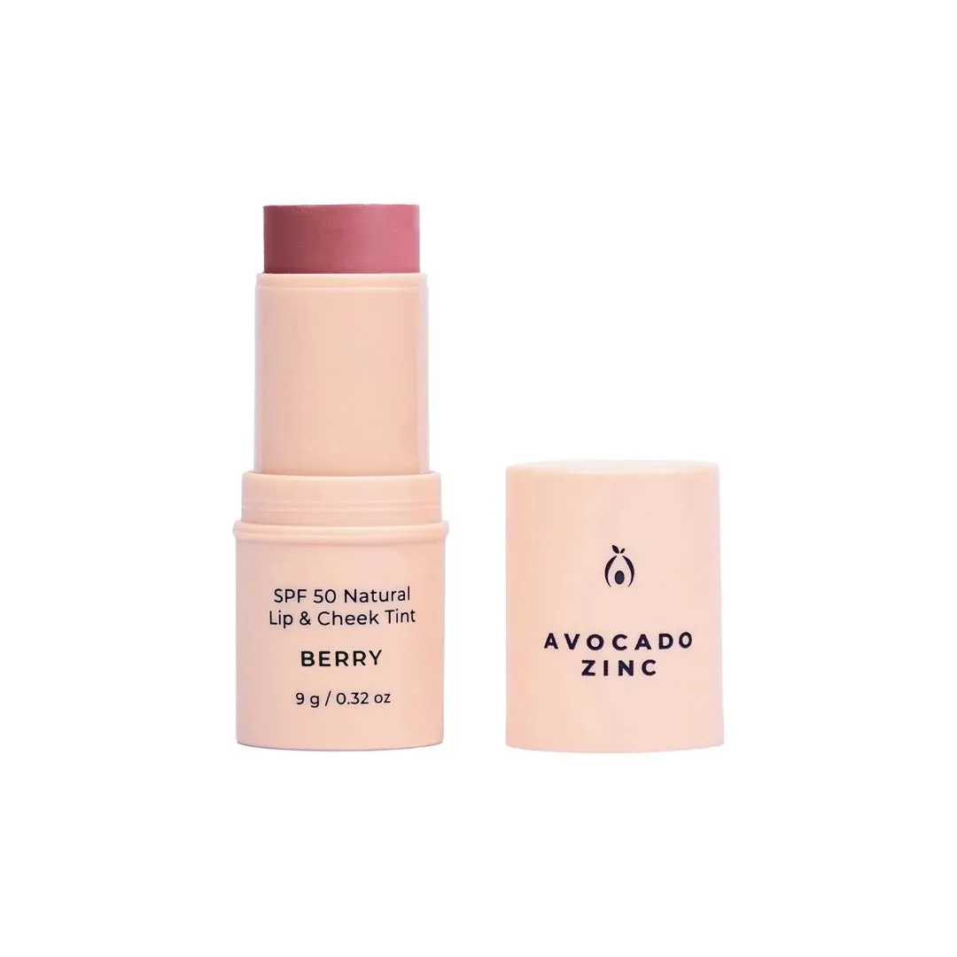 SPF 50 Natural Lip & Cheek Tint - Avocado Zinc