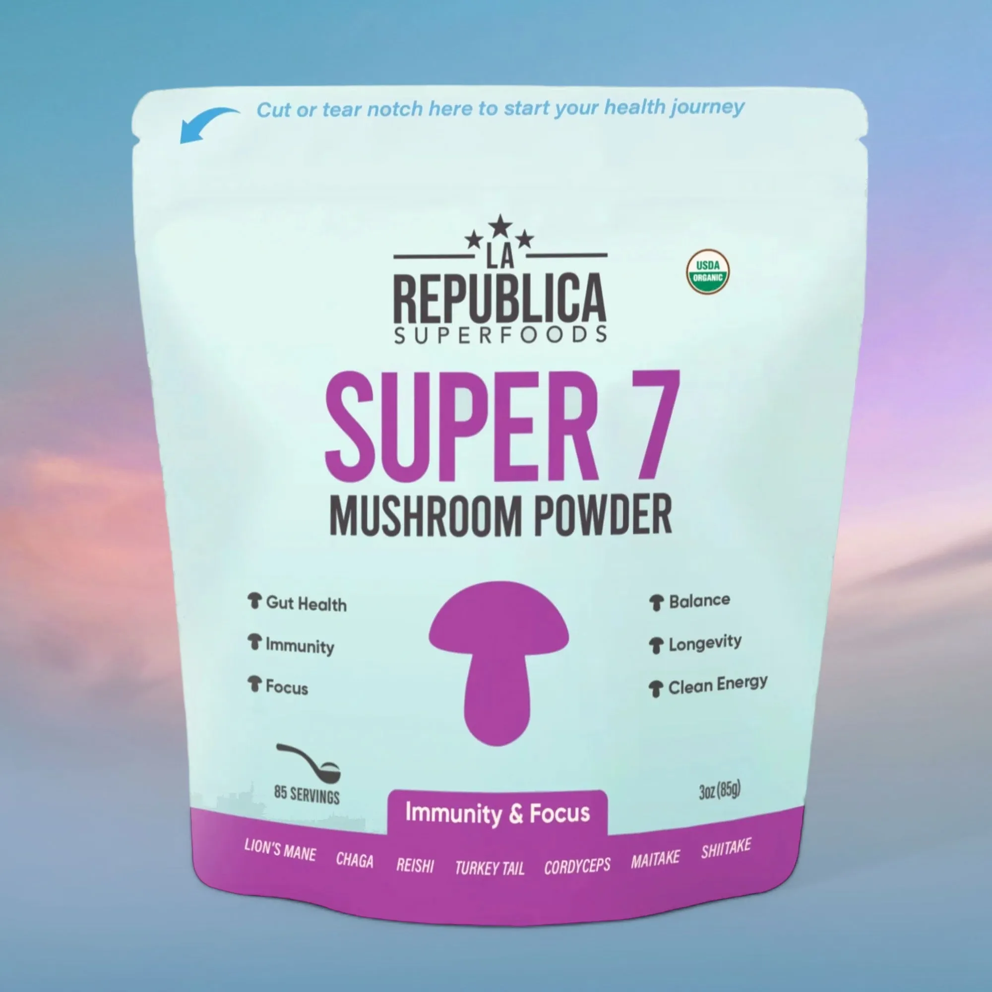 Super 7 Mushroom Extract Powder - La Republica