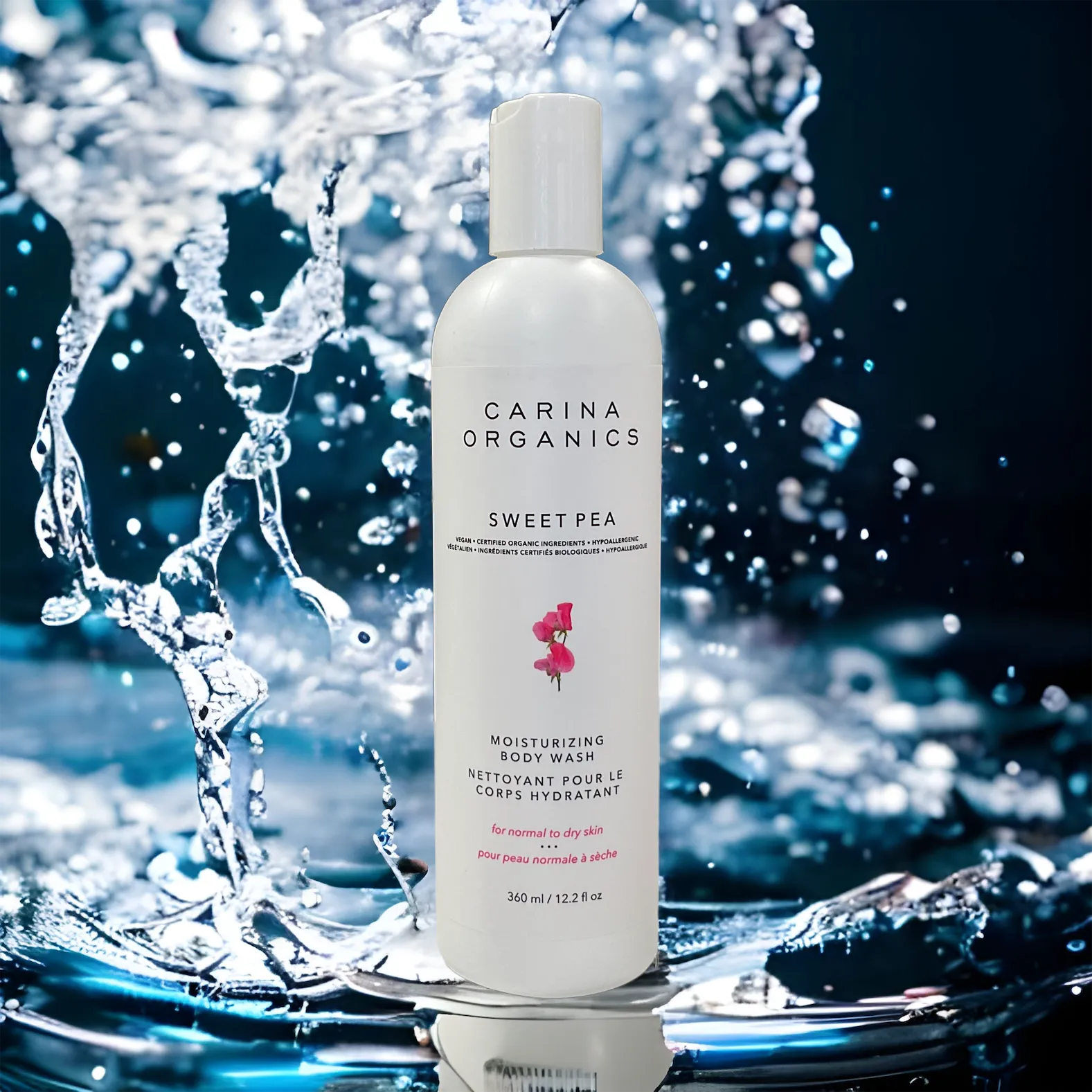 Sweet Pea Moisturising Body Wash 360ml - Carina Organics