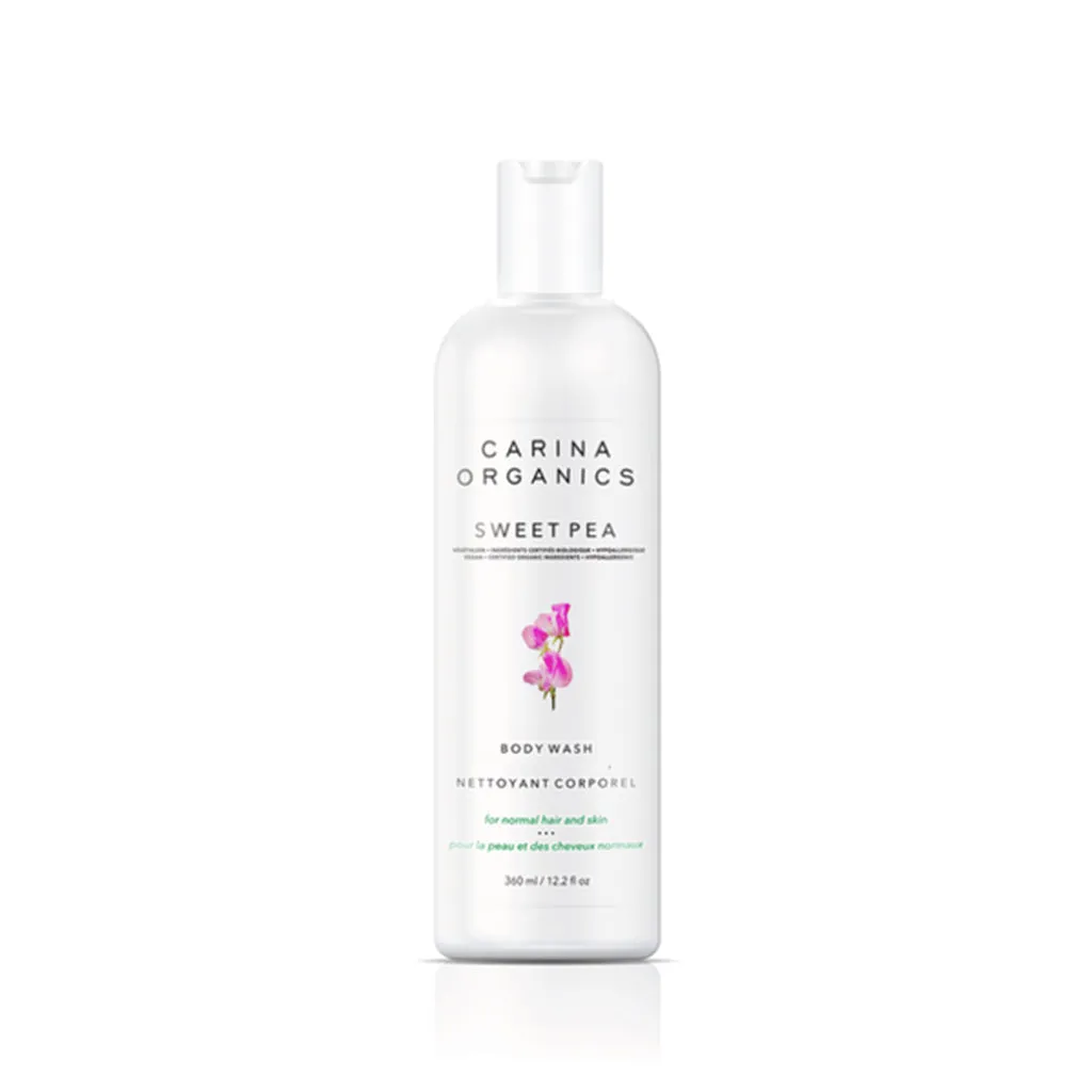 Sweet Pea Moisturising Body Wash 360ml - Carina Organics