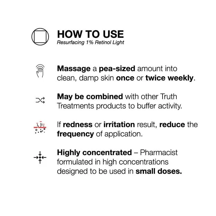 Truth Treatment Systems Resurfacing Retinol 1% Light