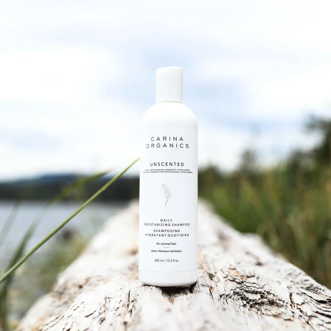 Unscented Daily Moisturising Shampoo 360ml - Carina Organics