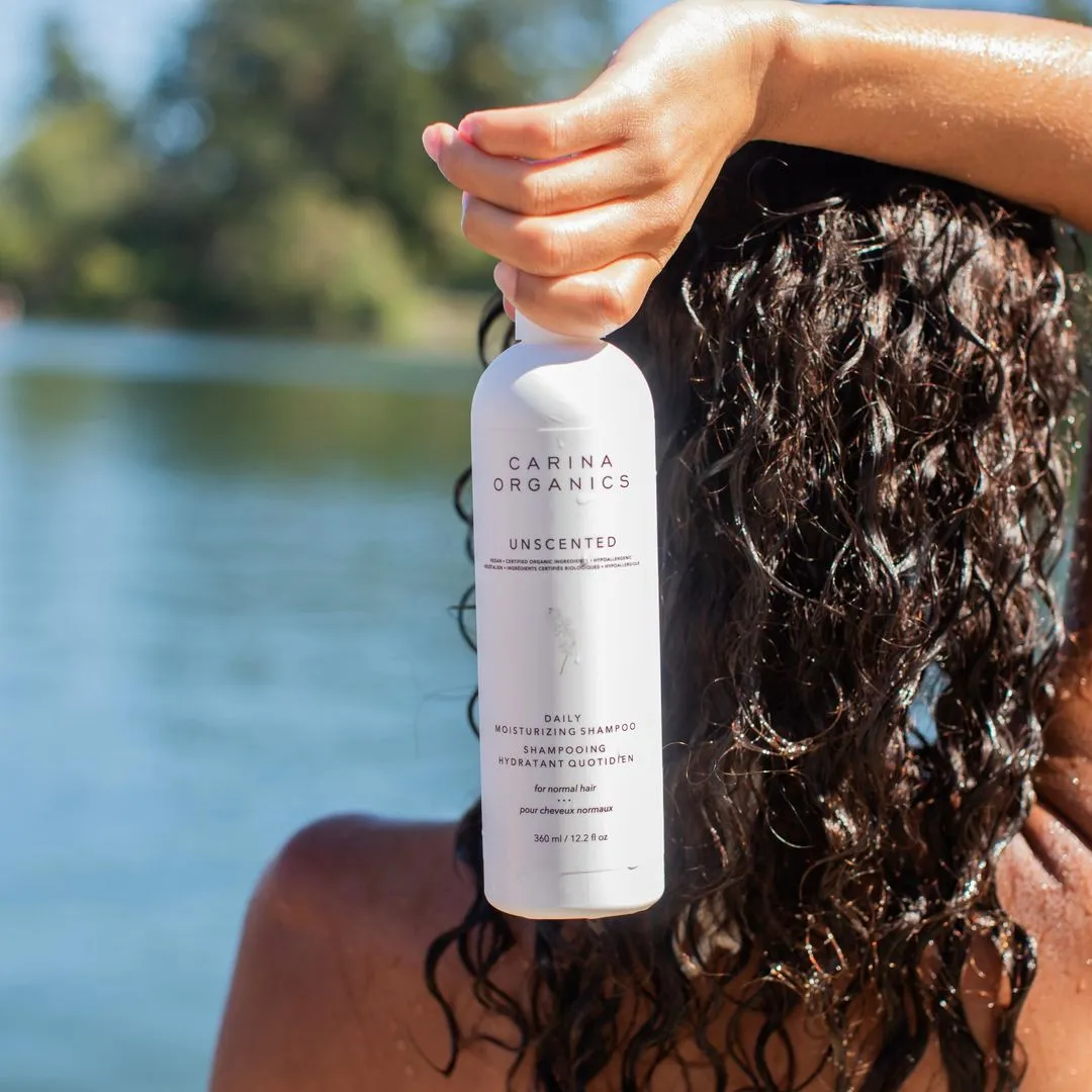 Unscented Daily Moisturising Shampoo 360ml - Carina Organics