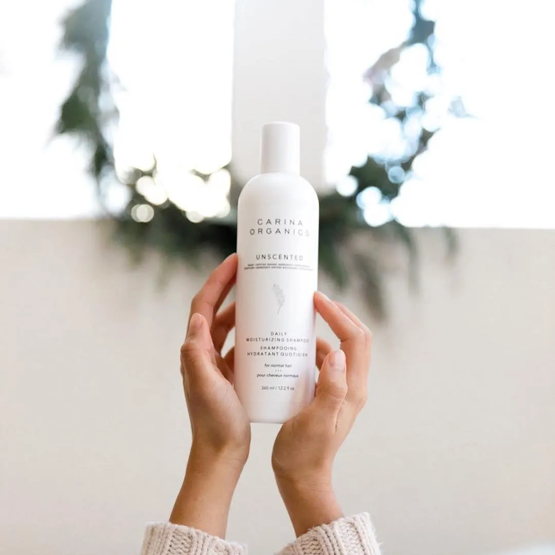 Unscented Daily Moisturising Shampoo 360ml - Carina Organics