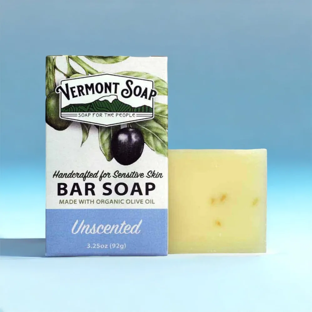 Unscented Handmade Bar Soap - Vermont Soap 92g