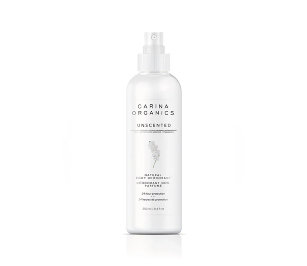 Unscented Natural Body Deodorant 250ml - Carina Organics