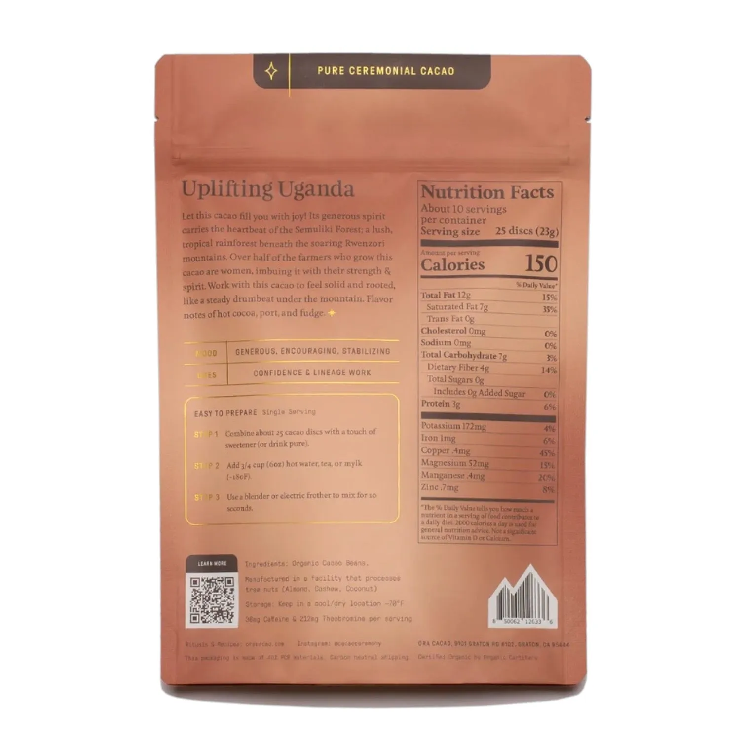 Uplifting Uganda - 100% Pure Organic Ceremonial Cacao