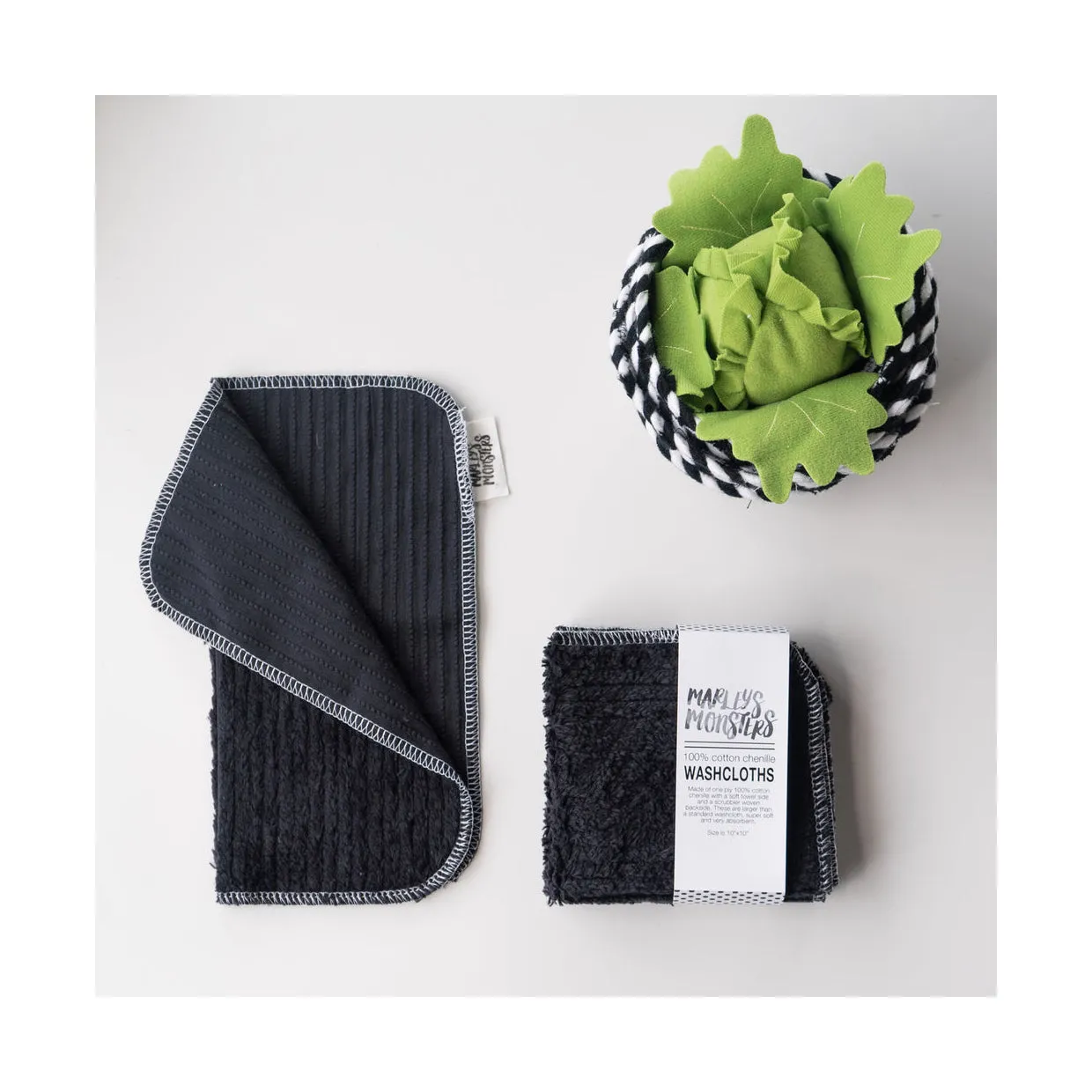 WASH CLOTHS X 4 - COTTON CHENILLE