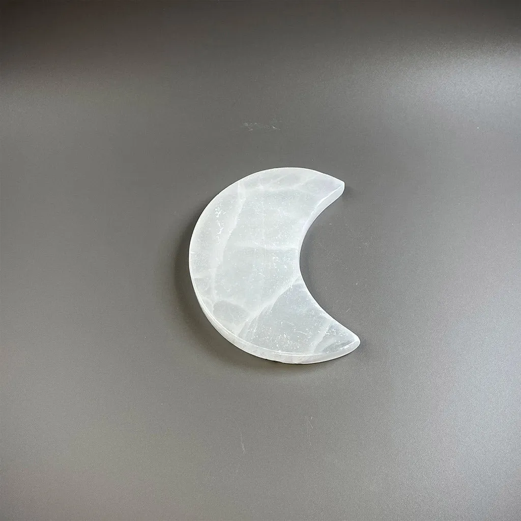 White Selenite Moon