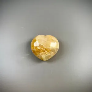 Yellow Hematoid Quartz Crystal Hearts - Golden Healer